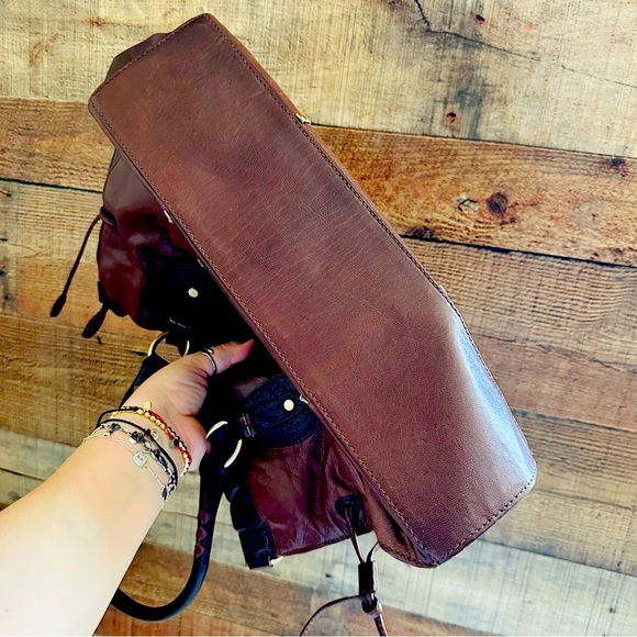 Sigrid Olsen Brown Lamb Leather Large Tote Bag - Picture 13 of 14